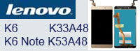 замена стекла дисплея сенсора в телефоне lenovo k6 K6 note k33a48 k53a48