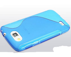 Чехол силиконовый Samsung i9260 (голубой)